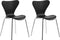 BOONVILLE - Eetkamerstoel - Zwart - Synthetisch materiaal
