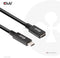 Club 3D CAC-1529 - USB Gen1 Type-C Extensie kabel - 5Gbps 60W (20V/3A) 4K60Hz - Zwart (2m)