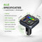 iSetchi Bluetooth FM Transmitter - Carkit Met Quick Charge 3.0 Oplader - Auto - Ontvanger - Adapter - Receiver - USB C Snelladen Poort - Draadloos - Handsfree bellen