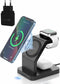 iSetchi Draadloze Oplader 3-in-1 - Geschikt voor MagSafe iPhone (8-16), Apple Watch & Airpods - Laadstation Met QC 3.0 adapter - Qi Oplaadstation - 15W Wireless Fast Charger - Snellader