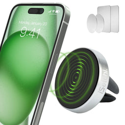 iSetchi Telefoonhouder Auto - Magnetisch - Metaal & Stevig - Off-Road & Drempel Proof - GSM Mobiel Houder - Autohouder - Universeel - Telefoonhouders Auto Ventilatie