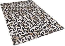 ISHAN - Patchwork vloerkleed - Multicolor - 140 x 200 cm - Koeienhuid