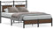 vidaXL - Bedframe - zonder - matras - bewerkt - hout - bruin - eikenkleur - 120x200 - cm
