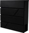 BRASQ Brievenbus Deluxe Zwart PB200 - Wandbrievenbus met Slot en Krantenvak - Hangend