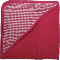 ISI Mini - Badcape 80x80 cm - Geruite kap fuchsia