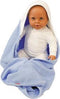 ISI MINI - Badcape - Kleur: vista blauw met wit - Formaat: 80x80cm