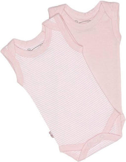 ISI MINI - Romper - Teddy - Zonder mouwen - Roze - 62/68 - set van 2