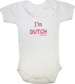 ISI MINI - Rompertje - Tekst: 'i am dutch' - Wit - 62/68