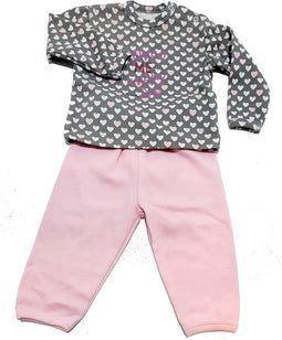 ISI MINI - setje - broekje - t-shirt - maat 62/68 - hartjes - 'Love me every day'