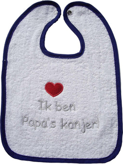 ISI Mini - Slab met tekst 'Ik ben Papa's kanjer' - Wit