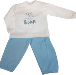 ISI MINI - Teddy - I am a little Star - Wit / Blauw - 62/68
