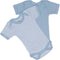 ISI Mini - Teddy romper korte mouw blauw en streep - maat 44 - set van 2