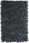 MUT - Shaggy vloerkleed - Zwart - 140 x 200 cm - Leer