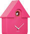 Karlsson Klok Modern Cuckoo - Kunststof - Roze - 22x41x9 cm (BxHxD) - Koekoeksklok - Bright Pink