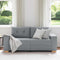 vidaXL - Loveseat - bank - 140 - cm - stof - lichtgrijs