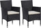 vidaXL - Tuinstoelen - 2 - st - poly - rattan - zwart