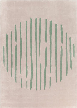 Island Leaf Vloerkleed - 170x240 - Rechthoek - Laagpolig Tapijt - Modern - Groen, Roze