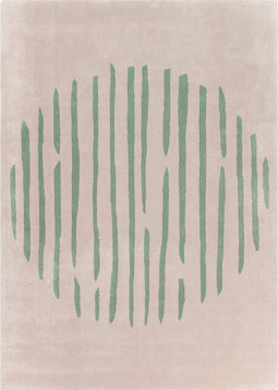 Island Leaf Vloerkleed - 200x300 - Rechthoek - Laagpolig Tapijt - Modern - Groen, Roze