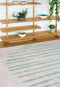 Island Leaf Vloerkleed - 200x300 - Rechthoek - Laagpolig Tapijt - Modern - Groen, Roze
