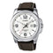 Casio MTP-1314L-7AVEF - Polshorloge - Bruin leren band - Wit