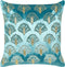 PANDOREA - Sierkussen set van 2 - Turquoise/Goud- 45 x 45 cm - Fluweel