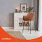 Alterego Mini Calvin - Bruine Microfabric Barkruk - 59x54x97,5cm