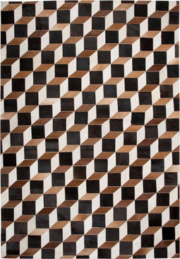 ALPKOY - Vloerkleed - Bruin - 160 x 230 cm - Koeienhuid leer