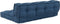 vidaXL - Pallet - Sofa - Kussen - met - Rugsteun - - - Blauw - Stof