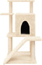 vidaXL - Kattenmeubel - met - sisal - krabpalen - 97 - cm - crèmekleurig