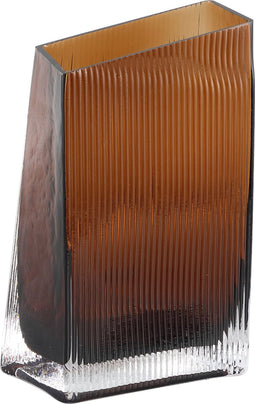 PTMD Alese Vaas - 9,5 x 15 x 26 cm - Glas - Bruin