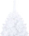 vidaXL - Kunstkerstboom - met - verlichting - en - kerstballen - 210 - cm - PVC - wit