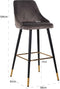 Richmond Interiors Barstoel Imani stone velvet (Quartz Stone 101)