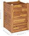 vidaXL - Plantenbak - verhoogd - 60x60x84 - cm - massief - acaciahout