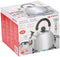 alpina Fluitketel 1.8L - Geschikt voor Inductie en Gas - Diameter Ø19CM - Waterkoker - Waterketel - Gemaakt van Hygiënisch RVS - Cool-Touch Handgreep - Zilver