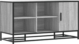vidaXL - Schoenenbank - 100x40x53,5 - cm - bewerkt - hout - en - metaal - grijs - sonoma