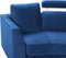 Beliani ROTUNDE - Bank U-vormig - Blauw - Fluweel