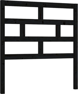 vidaXL - Hoofdbord - 96x4x100 cm - massief grenenhout - zwart
