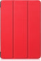 Lunso - Geschikt voor Lenovo Tab M10 Gen 1 - Tri-Fold Bookcase hoes - Rood