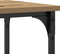vidaXL - Console - Tafel - Artisan - Eiken - 100x35x75 - cm - Gelaagd - Hout - & - Staal