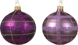 Kerstbal glas d8 cm a2 XCV kerst