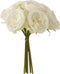 J-Line boeket Rozen 7 Stuks - kunststof - wit