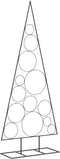 vidaXL - Kerstdecoratie - kerstboom - 150 - cm - metaal - zwart