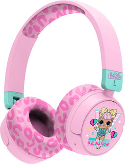 OTL Technologies LOL Surprise - draadloze kinderkoptelefoon - volumebegrenzing - roze