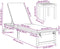 vidaXL - Ligbed - met - Tafel - van - Massief - Acaciahout
