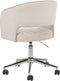 KATONAH - Bureaustoel - Beige - Fluweel