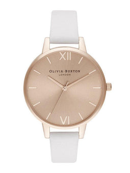 Olivia Burton Sunday Blush - Dameshorloge - OB16DE08 - Lederen horlogeband 34 MM