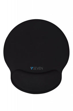 V7 MP03BLK - Muismat met Polssteun - Traagschuim - Zwart