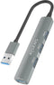 Aisens A106-0859 - USB Hub - 4 Poorten USB 2.0/3.2 - Grijs