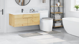 vidaXL - 3-delige - Set - Badmatten - Grijs - Polypropyleen - Antislip