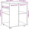 vidaXL - Rolkast - 60x53x72 - cm - bewerkt - hout - oud - houtkleurig